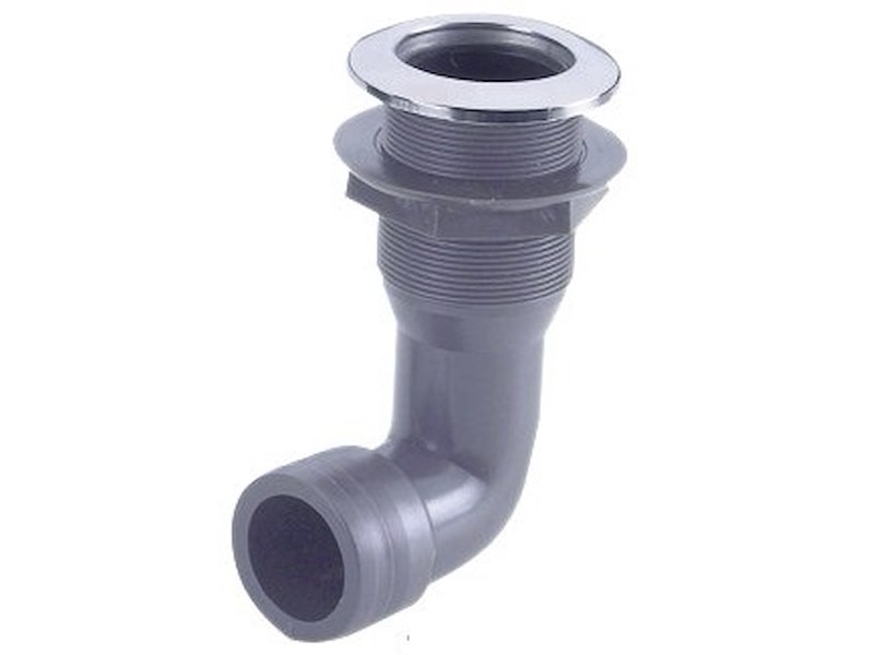 Scarico testa inox 90° 