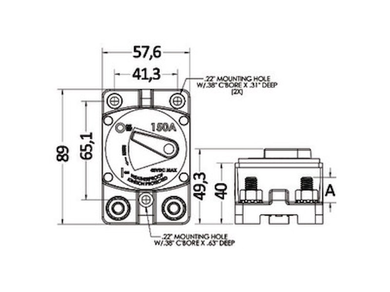 Interruttore termico di protezione per verricelli ed eliche