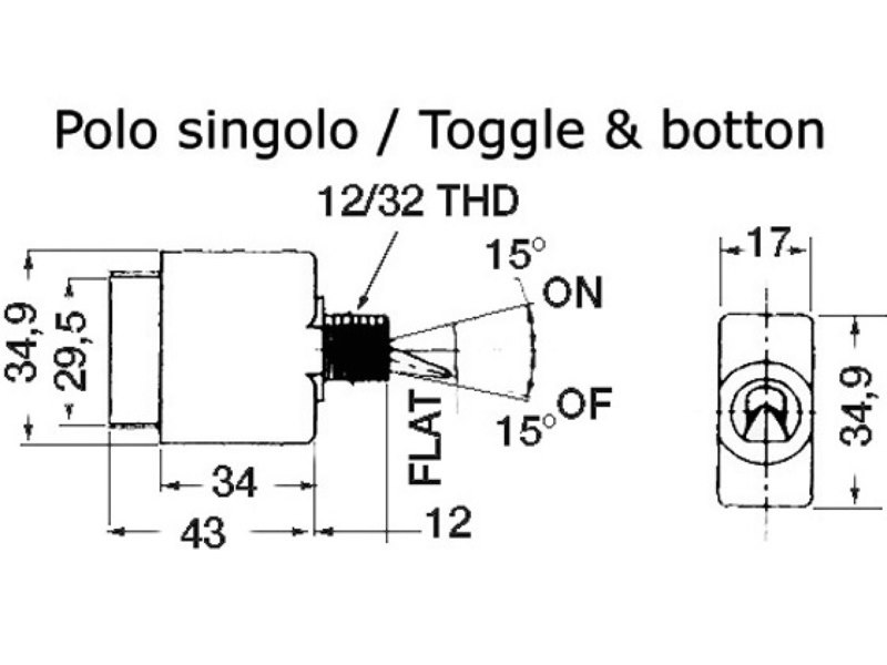 nterruttore AIRPAX/SENSATA a Levette con Fusibile Automatico Ricaricabile