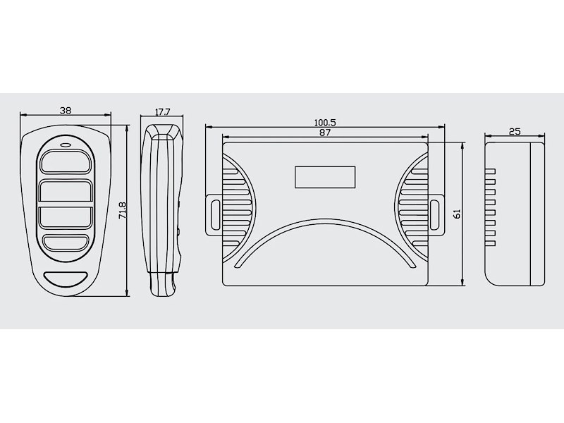 Mini Telecomando Lofrans 4 canali
