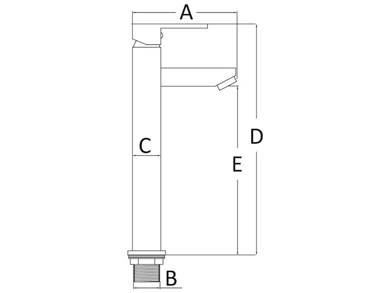 Rubinetto Lavello Bagno Serie Square