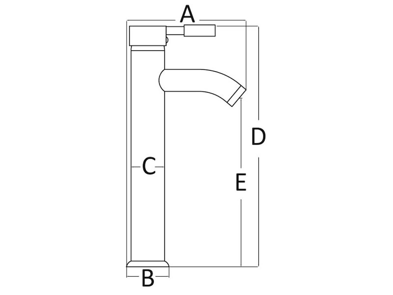 Miscelatore ceramico Diana per lavelli bagno colonna alta