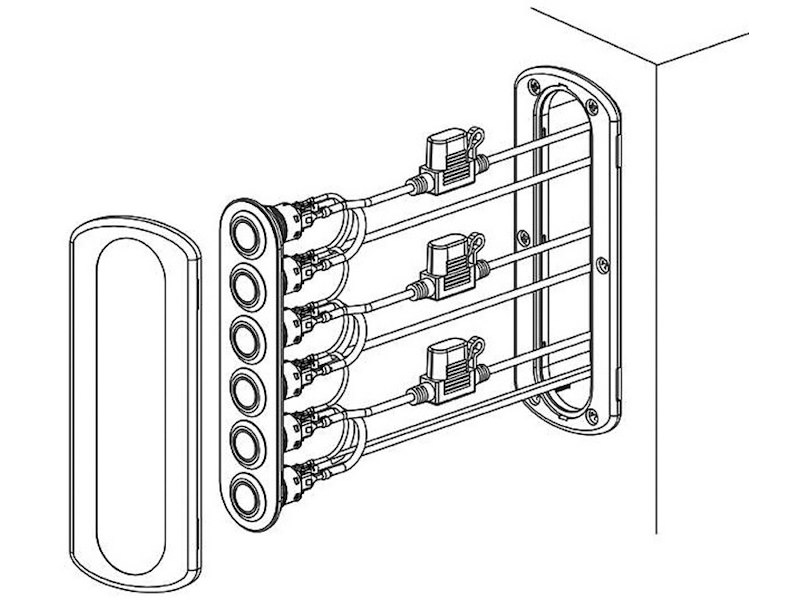 Pannelli in fibra di carbonio retroilluminati per interruttori Flat