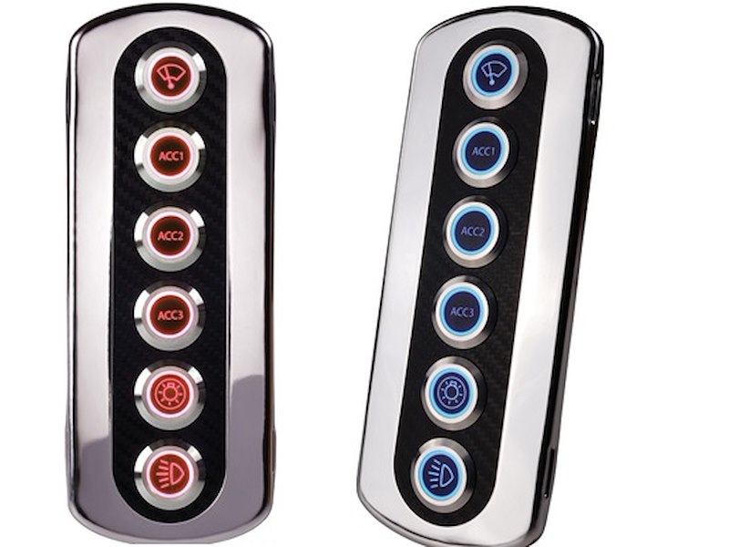 Pannelli in fibra di carbonio retroilluminati per interruttori Flat