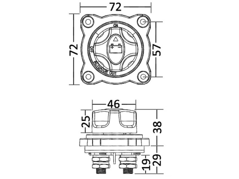 Staccabatteria da semi-incasso
