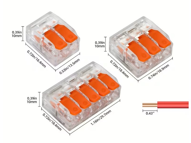 Kit connettori elettrici a scatto - 41 pz -