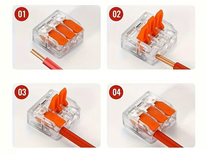 Kit connettori elettrici a scatto - 41 pz -