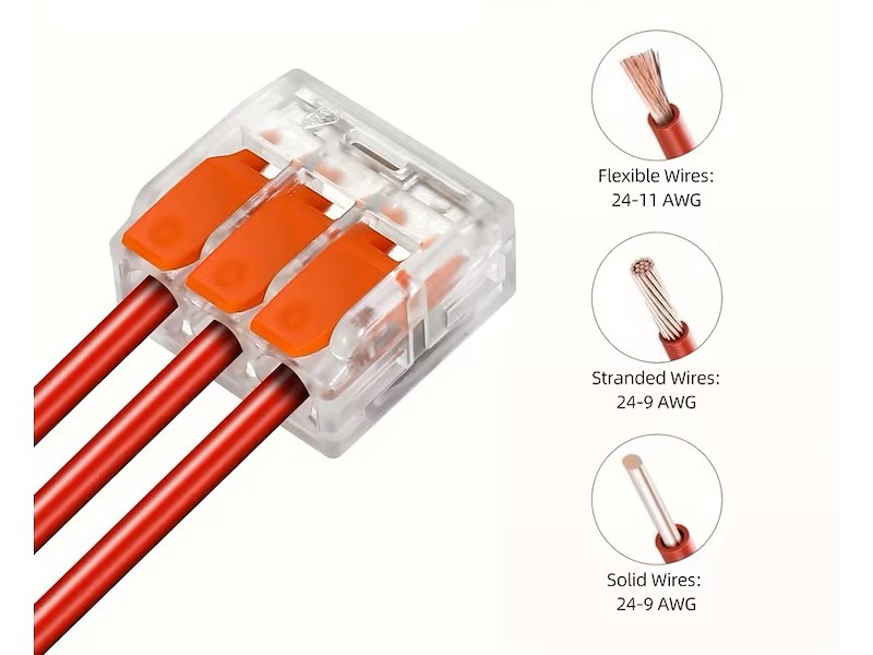 Kit connettori elettrici a scatto - 41 pz -