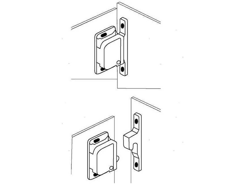 Arresto a spinta Grab per ante e portelli