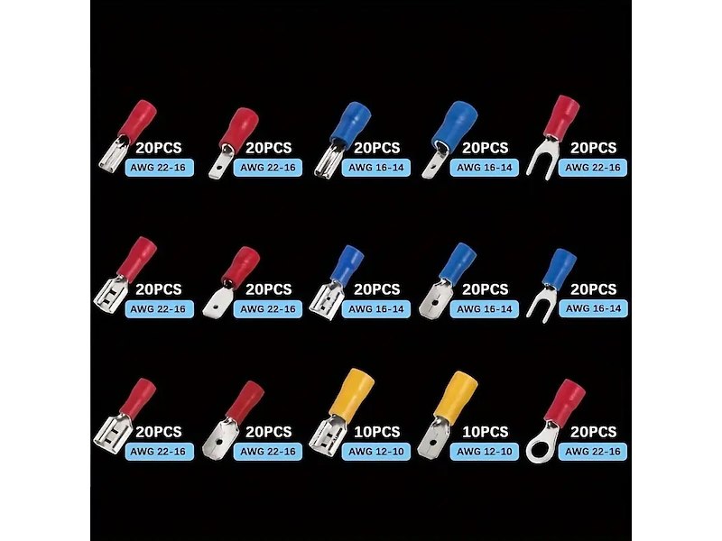 Kit connettori e faston - 280 pz -