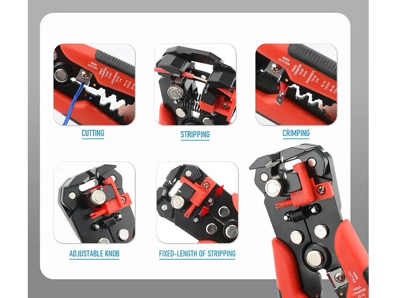 Pinza Spelafili Crimpatura e Taglio