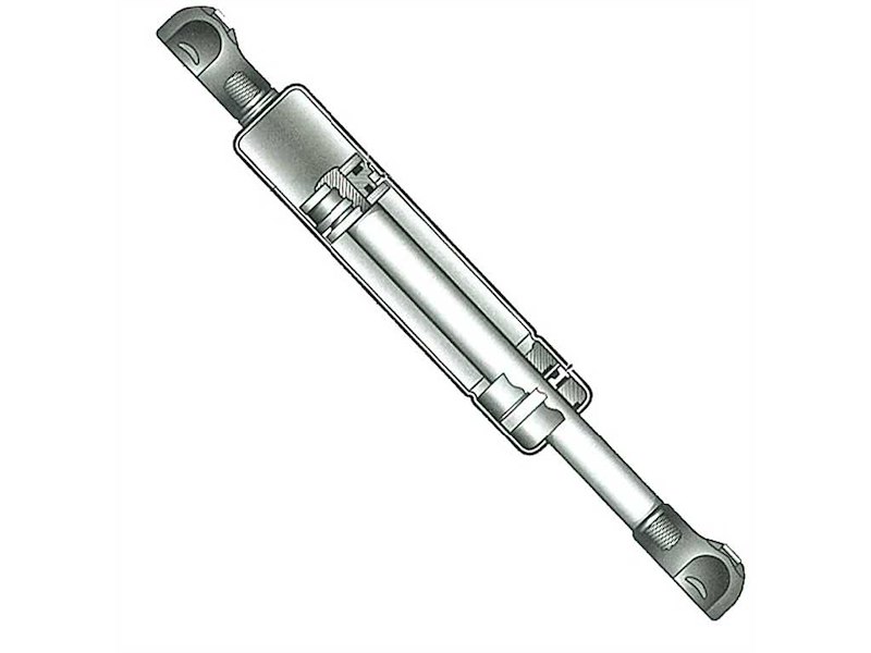 Molla a gas in acciaio inox con testa a sfera