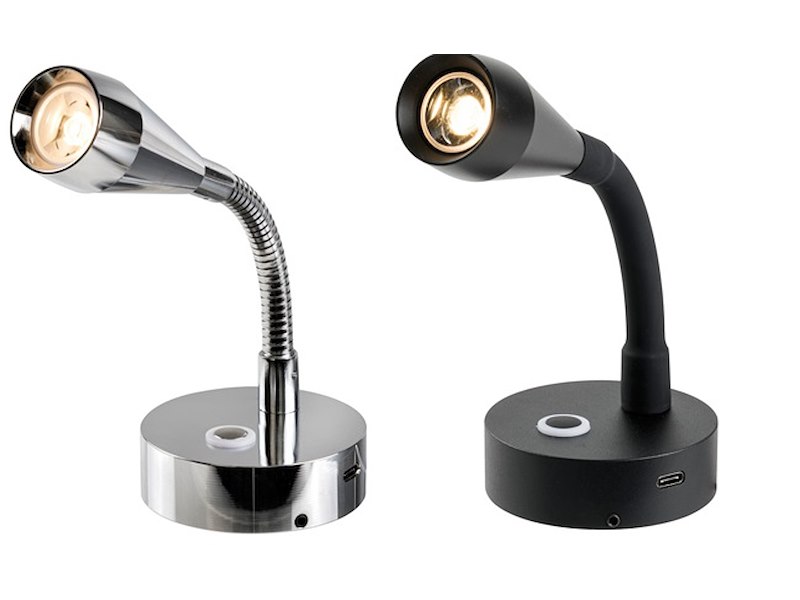 Faretto LED snodato con presa USB-C