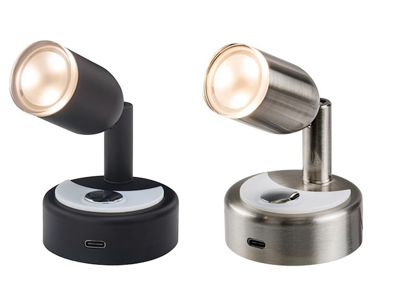 Faretto LED snodato e compatto con presa USB-C