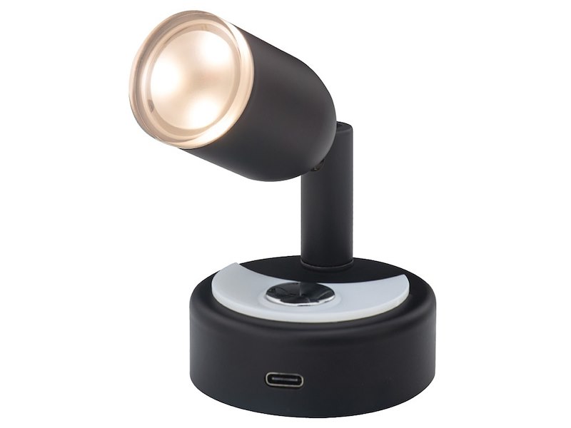 Faretto LED snodato e compatto con presa USB-C