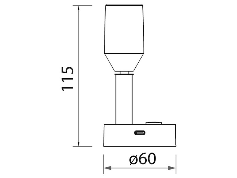 Faretto LED snodato e compatto con presa USB-C