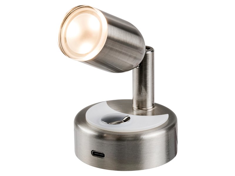 Faretto LED snodato e compatto con presa USB-C