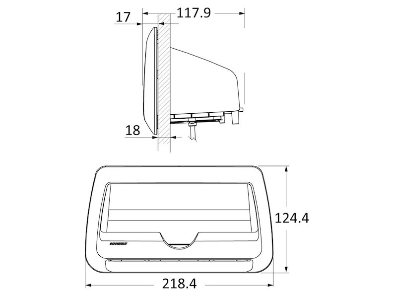 Caricabatteria stagno ROKK wireless Cove LED - 3 coil 15 W