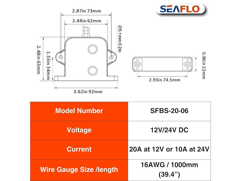 Interruttore elettronico automatico per pompe di sentina