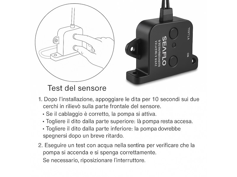 Interruttore elettronico automatico per pompe di sentina