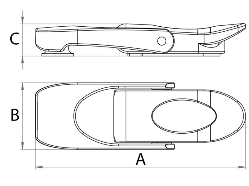 Chiusura a leva in acciaio inox