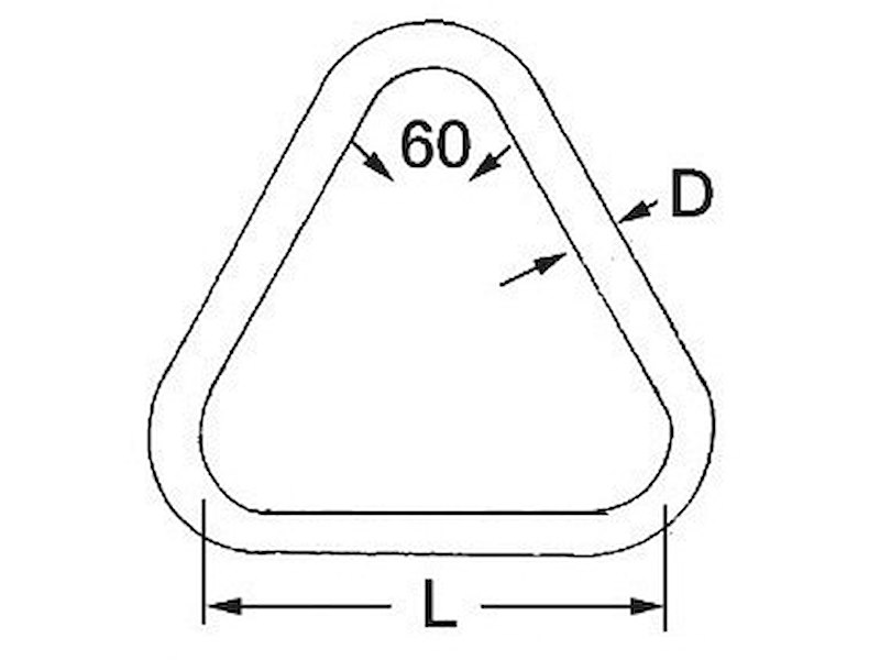 Anello triangolare per zerli