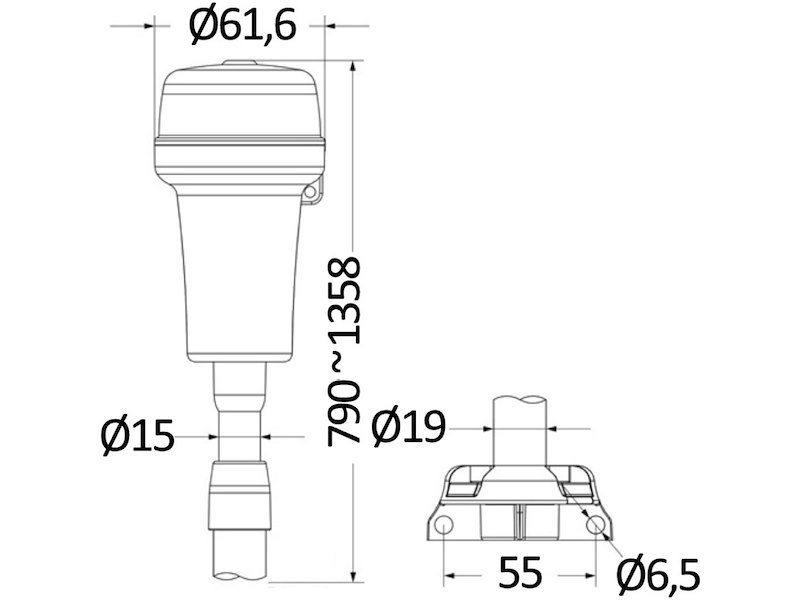 Luce di navigazione a batteria