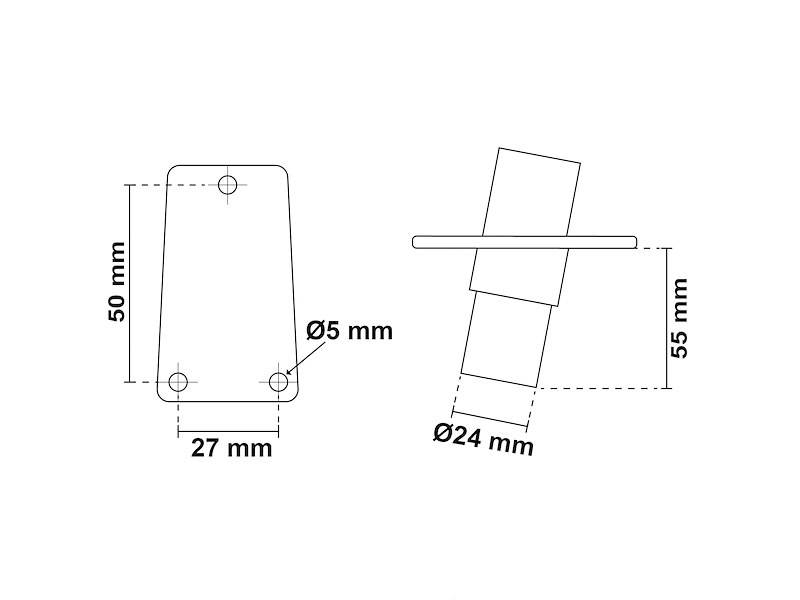 Asta retrattile con luce 360° 