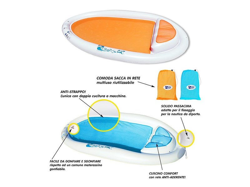 Amaca Galleggiante BeachArt con rete