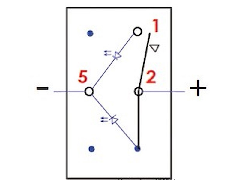 Interruttore a bascula impermeabili IP56 Marina R II doppio LED