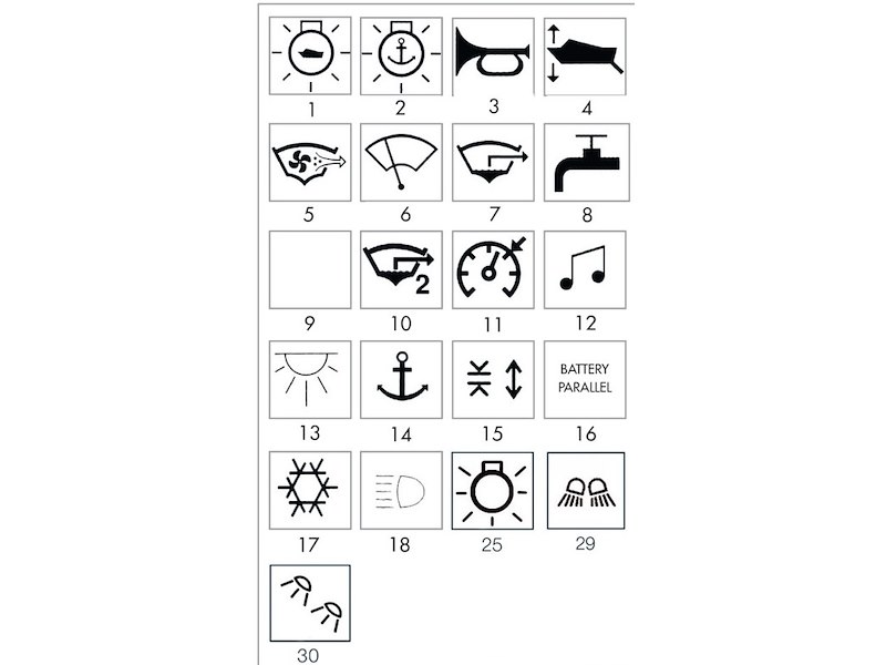 Interruttore a bascula impermeabili IP56 Marina R II doppio LED