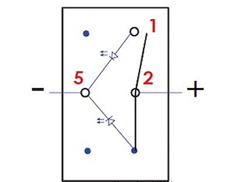 Interruttore a bascula impermeabili IP56 Marina R II doppio LED