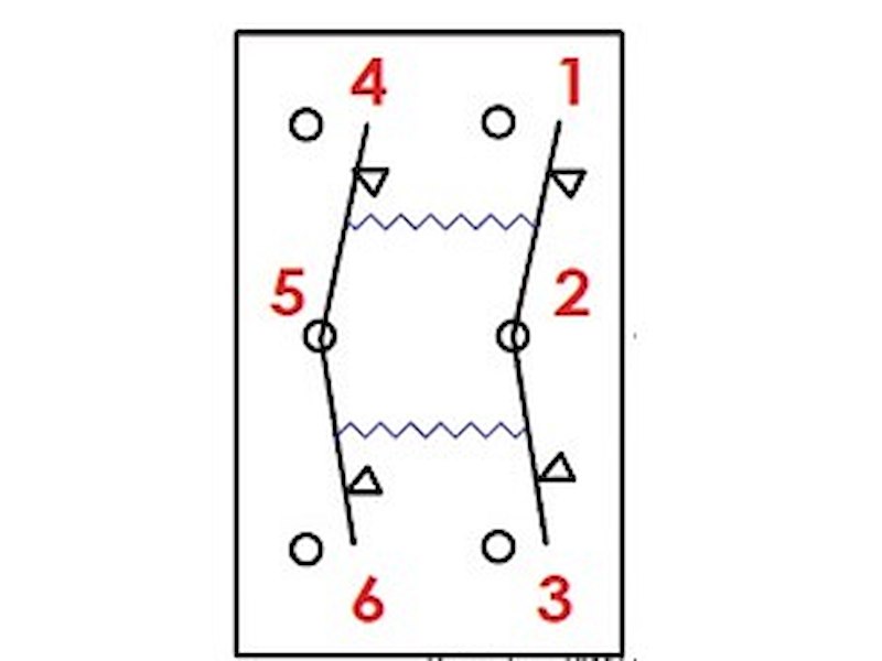 Interruttore a bascula impermeabili IP56 Marina R II doppio LED