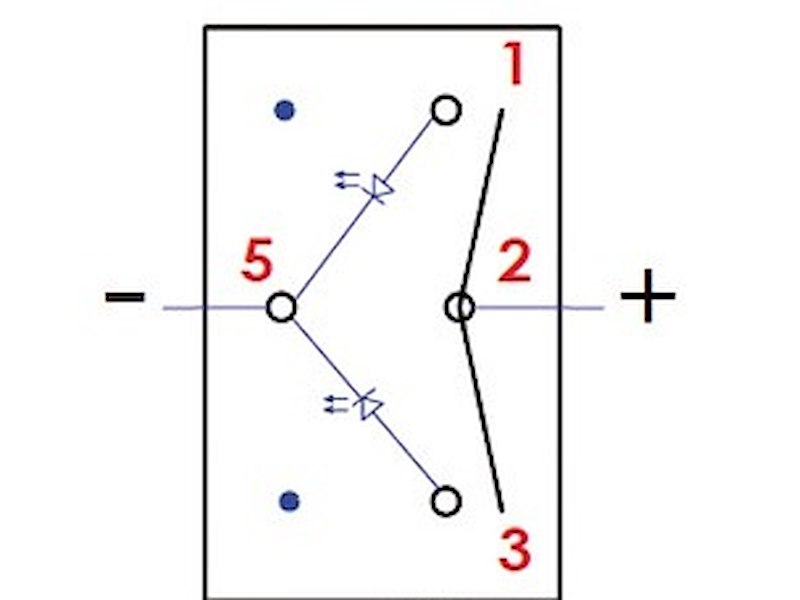 Interruttore a bascula impermeabili IP56 Marina R II doppio LED