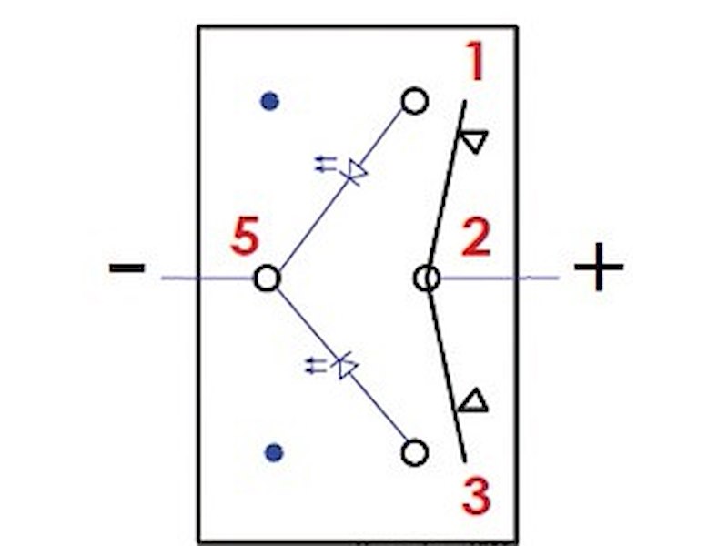Interruttore a bascula impermeabili IP56 Marina R II doppio LED