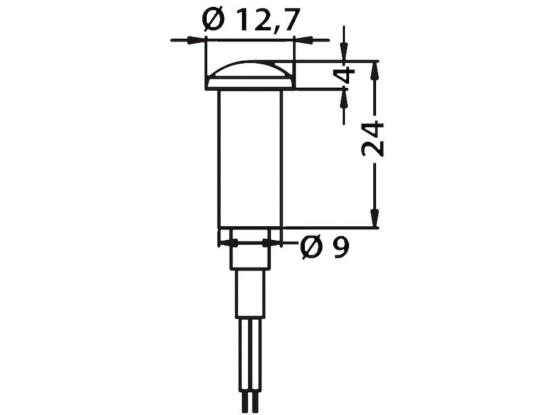 Luce segnapassi LED da incasso - frontale