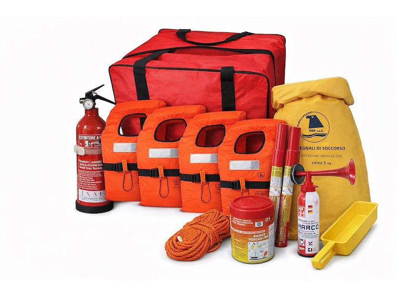 Borsa Dotazioni di Sicurezza 4 Persone entro 3 Miglia + SEGNALI SOCCORSO