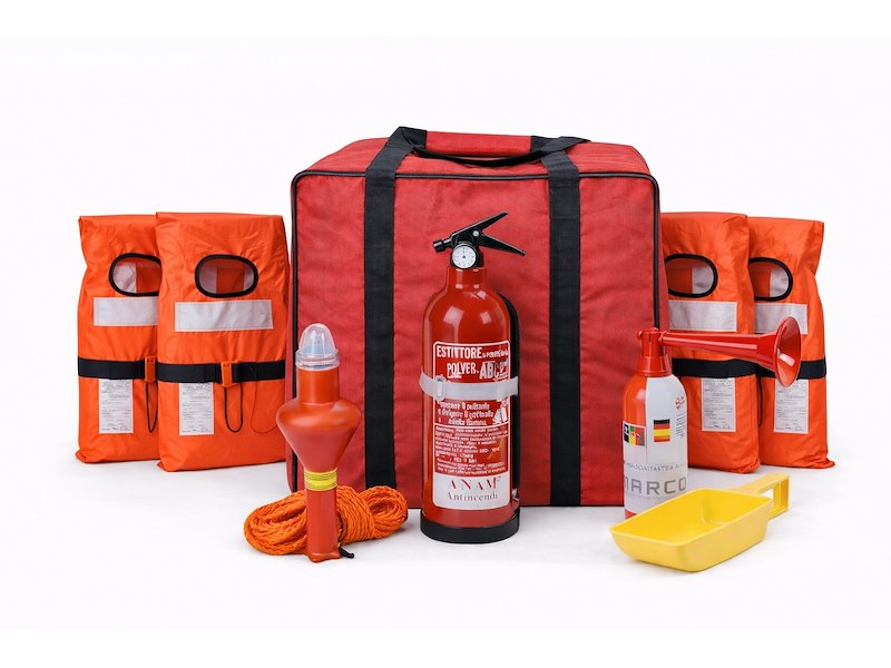 Borsa Dotazioni di Sicurezza 4 Persone entro 6 Miglia - NO SEGNALI SOCCORSO