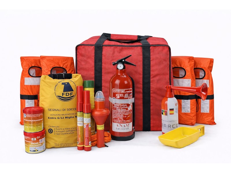 Borsa Dotazioni di Sicurezza 4 Persone entro 6 Miglia + SEGNALI SOCCORSO