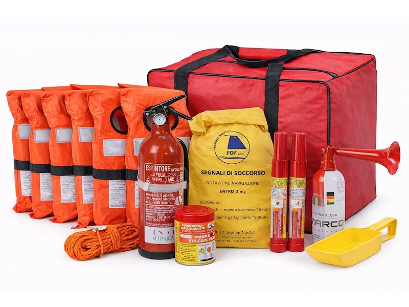 Borsa Dotazioni di Sicurezza 6 Persone entro 3 Miglia + SEGNALI SOCCORSO