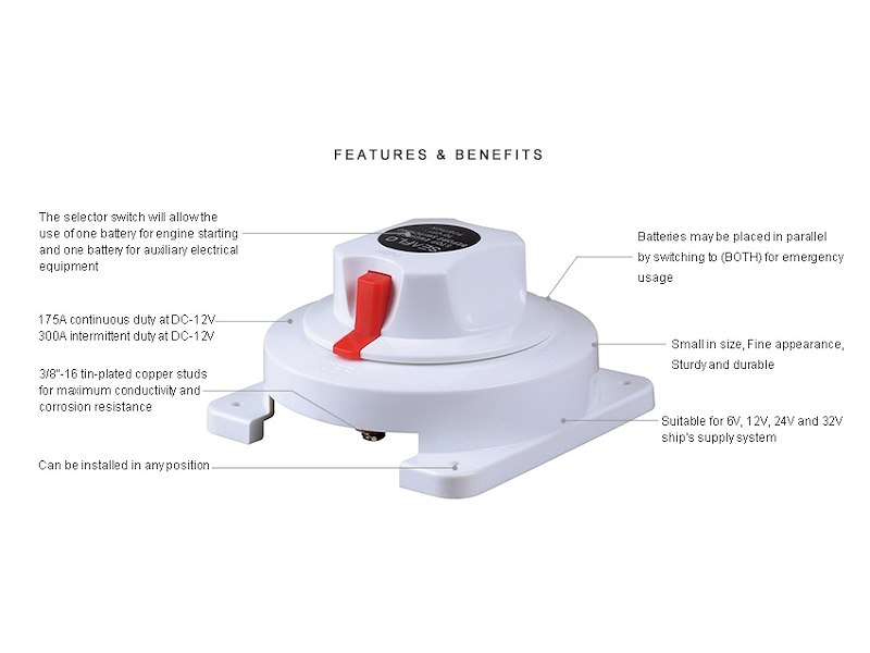 Deviatore batterie barca SEAFLO