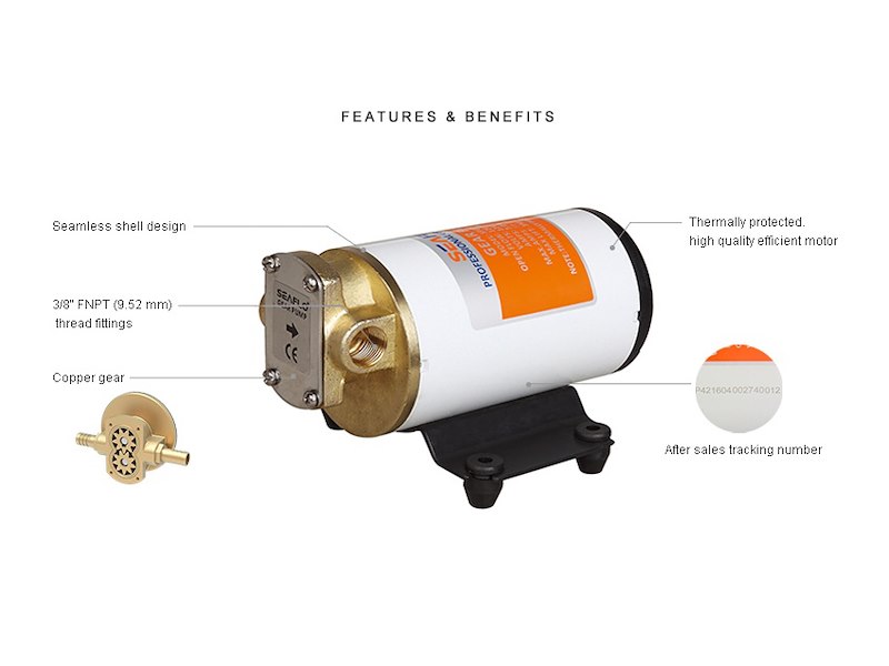 Pompa ad ingranaggi SeaFlo travaso olio gasolio