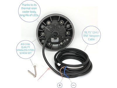 Luce Subacquea AkerLight Circle Blu