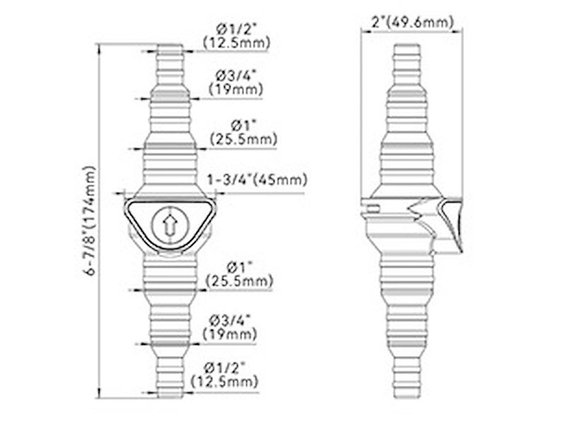 Valvola di non ritorno Seaflo in linea