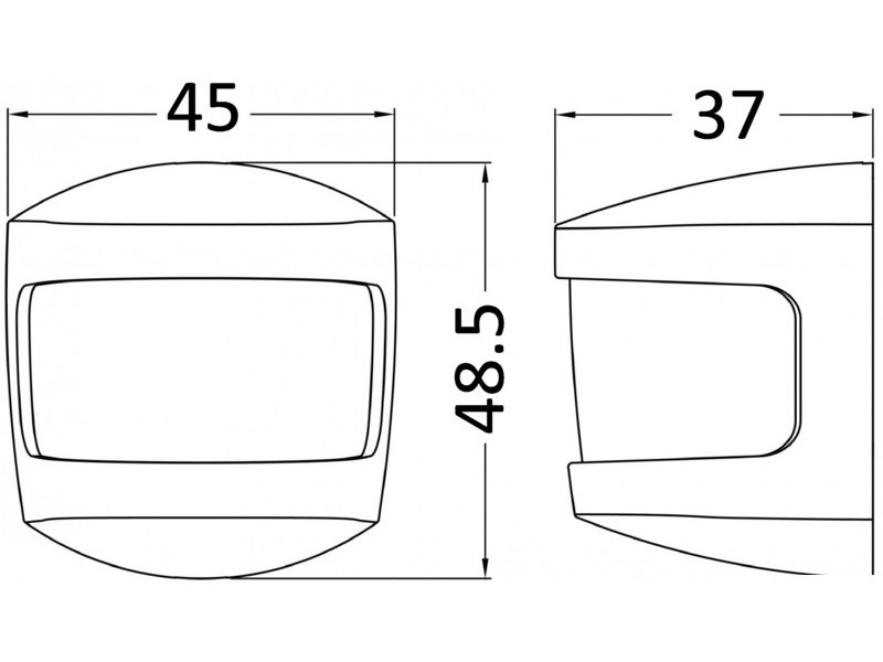 Luci di via compatte in policarbonato bianco