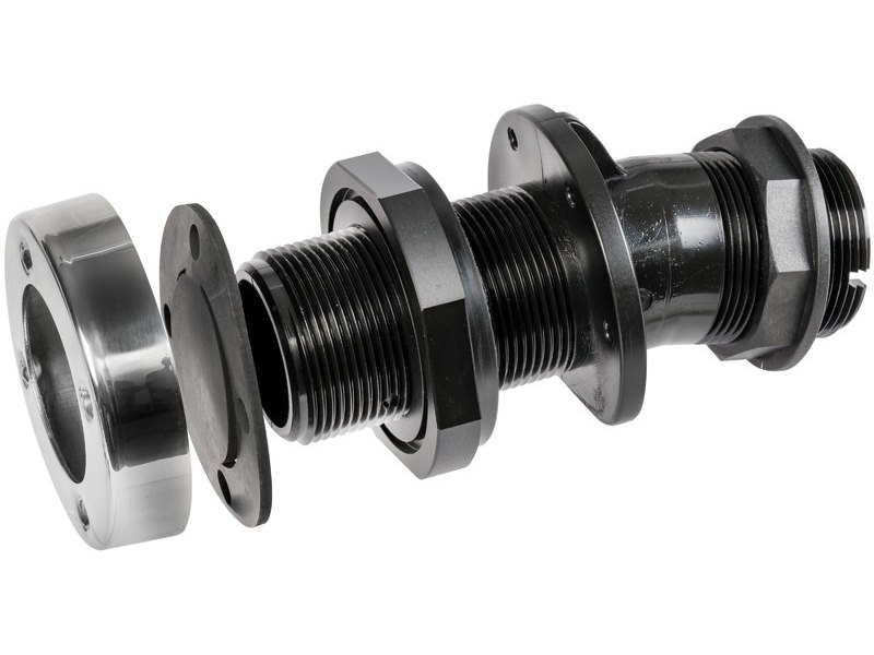 Sistema di scarico a mare / svuotamento pozzetti per specchi di poppa Waterfall