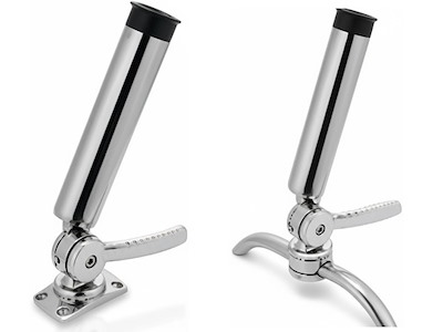 Portacanne orientabile a cricchetto inox