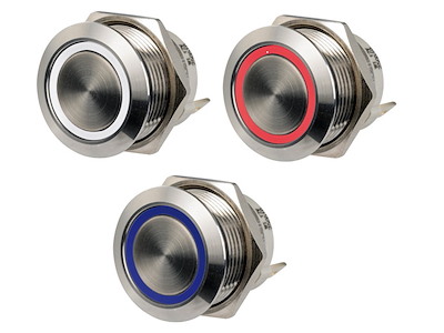 Interruttori Push-Pull FLAT a basso profilo in acciaio inox