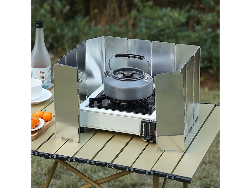 Paravento pieghevole per fornello barca