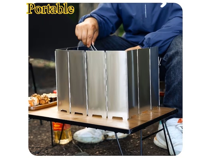 Paravento pieghevole per fornello barca